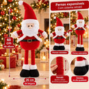 Decoração de Natal para Loja: Papai Noel e Rena Retráteis 80cm