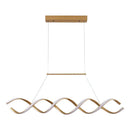 Pendente Led Lustre Preto/Dourado Para Sala de Jantar Decoração Casa Farfelle  138 (Iluminação)  Casa Farfelle
