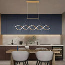 Pendente Led Lustre Preto/Dourado Para Sala de Jantar Decoração Casa Farfelle  138 (Iluminação)  Casa Farfelle