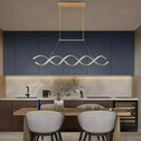 Pendente Led Lustre Preto/Dourado Para Sala de Jantar Decoração  Iluminação  Casa Farfelle