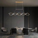 Pendente Led Lustre Preto/Dourado Para Sala de Jantar Decoração  Iluminação  Casa Farfelle