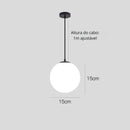 Pendente Luminária De Teto Globo Minimalista Led Casa Farfelle  116 (Iluminação)  Casa Farfelle