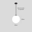 Pendente Luminária De Teto Globo Minimalista Led Casa Farfelle  116 (Iluminação)  Casa Farfelle
