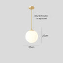 Pendente Luminária De Teto Globo Minimalista Led Casa Farfelle  116 (Iluminação)  Casa Farfelle