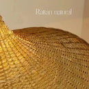 Pendente de Rattan Hat - Design Natural e Elegância Atemporal  Iluminação  Casa Farfelle