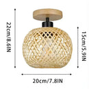 Plafon de Bambu Artesanal  Iluminação  Casa Farfelle