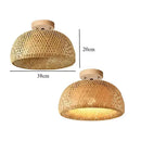 Plafon de Teto Bambu Artesanal  208 (Iluminação)  Casa Farfelle