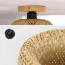 Plafon de Teto Bambu Artesanal  Iluminação  Casa Farfelle