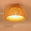 Plafon de Teto Bambu Artesanal  Iluminação  Casa Farfelle
