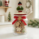 Pote de Vidro Natalino 300ml Porta Doces e Biscoitos  Natal  Casa Farfelle
