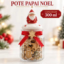 Pote de Vidro Natalino 300ml Porta Doces e Biscoitos  Natal  Casa Farfelle