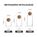 Potes de Vidro para Armazenamento Cavetto Casa Farfelle  378  Casa Farfelle