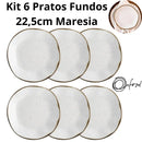 Pratos Oxford Jogo 6 Fundos Porcelana Coleção Ryo Casa Farfelle  488 (Produto Shopee)  Casa Farfelle