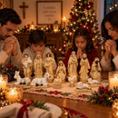 Presépio de Natal Completo 13 Peças em Gesso Resinado 15cm  Natal  Casa Farfelle