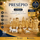 Presépio de Natal Completo 13 Peças em Gesso Resinado 15cm  Natal  Casa Farfelle