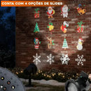 Projetor de Natal Externo LED RGB 16 Desenhos com Espeto  Natal  Casa Farfelle
