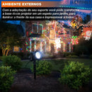 Projetor de Natal Externo LED RGB 16 Desenhos com Espeto  Natal  Casa Farfelle