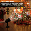 Projetor de Natal Externo LED RGB 16 Desenhos com Espeto  Natal  Casa Farfelle