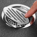 Ralo de Banheiro Inteligente Redondo Cromado Inox 10x10cm Casa Farfelle  94  Casa Farfelle