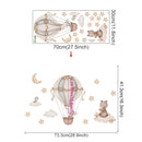 Adesivo de Parede Infantil Balão de Ar Quente com Animais