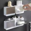 Saboneteira Dupla Suporte Parede Porta Sabonete Fixação com Adesivo Casa Farfelle  105  Casa Farfelle