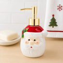 Saboneteira Papai Noel de Porcelana 350ml  Natal  Casa Farfelle