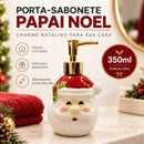 Saboneteira Papai Noel de Cerâmica 350ml  Natal  Casa Farfelle