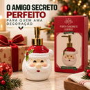 Saboneteira Papai Noel de Cerâmica 350ml  Natal  Casa Farfelle