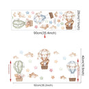 Adesivo de Parede Infantil Balão de Ar Quente com Animais