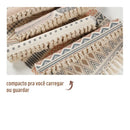 Tapete de Algodão Retangular Sala Quarto Nórdico Flower Casa Farfelle  321  Casa Farfelle