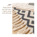 Tapete de Algodão Retangular Sala Quarto Nórdico Grande Zig Zag Casa Farfelle  313  Casa Farfelle