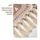 Tapete de Algodão Retangular Sala Quarto Nórdico Shapes Casa Farfelle  314  Casa Farfelle