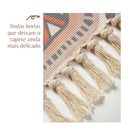 Tapete de Algodão Retangular Sala Quarto Nórdico Triângulos Casa Farfelle  309  Casa Farfelle