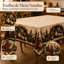 Toalha de Mesa 6 Lugares Natalina em Oxford para 4, 6 e 8 Lugares