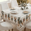 Toalha de Mesa de Natal 6 Lugares Retangular Luxo  Natal  Casa Farfelle