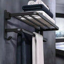 Toalheiro Duplo em Alumínio com Ganchos | DuoClean Casa Farfelle  463  Casa Farfelle