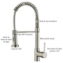 Torneira Gourmet Cozinha com Extensor Quente e Frio Casa Farfelle  154  Casa Farfelle