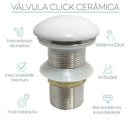 Válvula Click Cerâmica Cuba Banheiro  115  Casa Farfelle