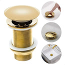 Válvula Click de Inox P/ Cuba Pia de Banheiro Lavatório Dourada Gold de 4cm Casa Farfelle  114  Casa Farfelle