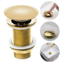 Válvula Click de Inox P/ Cuba Pia de Banheiro Lavatório Dourada Gold de 4cm  114  Casa Farfelle