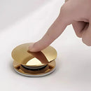 Válvula Click de Inox P/ Cuba Pia de Banheiro Lavatório Dourada Gold de 4cm  114  Casa Farfelle