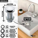 Válvula Click de Inox Pia de Banheiro Lavatório  112  Casa Farfelle