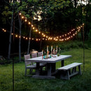 Varal de Luzes Solar com Lâmpadas Arredondadas - Ilumine Exteriores Casa Farfelle  47 (Iluminação)  Casa Farfelle