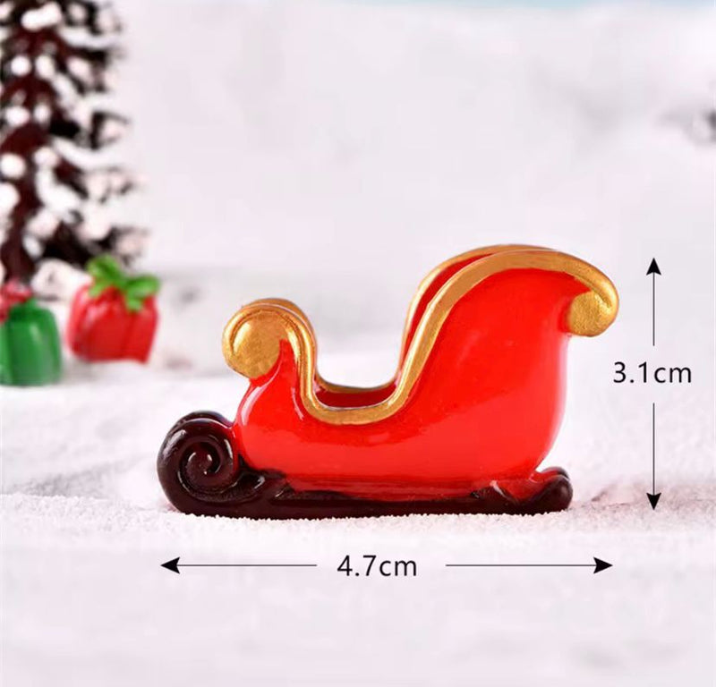 Miniaturas De Resina De Natal Papai Noel Boneco de Neve Rena Enfeite