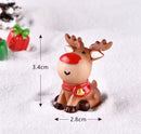 Miniaturas De Resina De Natal Papai Noel Boneco de Neve Rena Enfeite