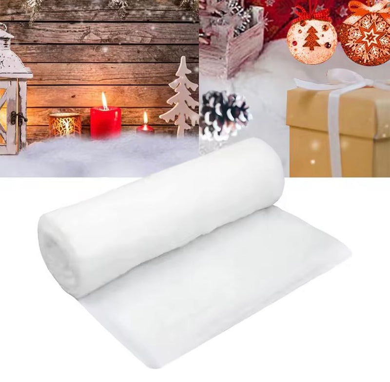 Tapete de Natal com Neve Artificial Algodão