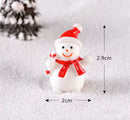 Miniaturas De Resina De Natal Papai Noel Boneco de Neve Rena Enfeite