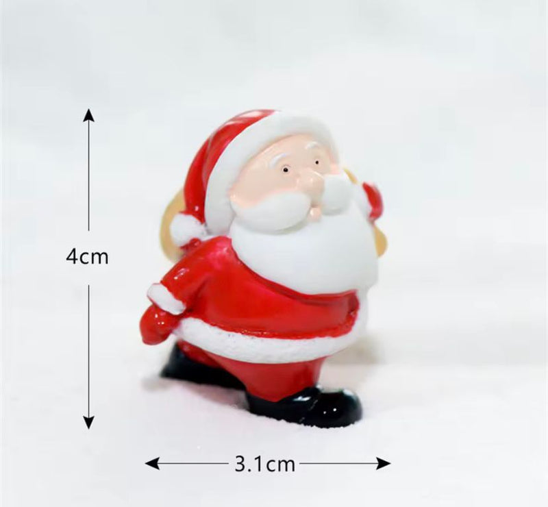 Miniaturas De Resina De Natal Papai Noel Boneco de Neve Rena Enfeite