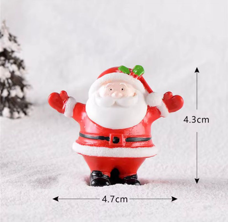 Miniaturas De Resina De Natal Papai Noel Boneco de Neve Rena Enfeite
