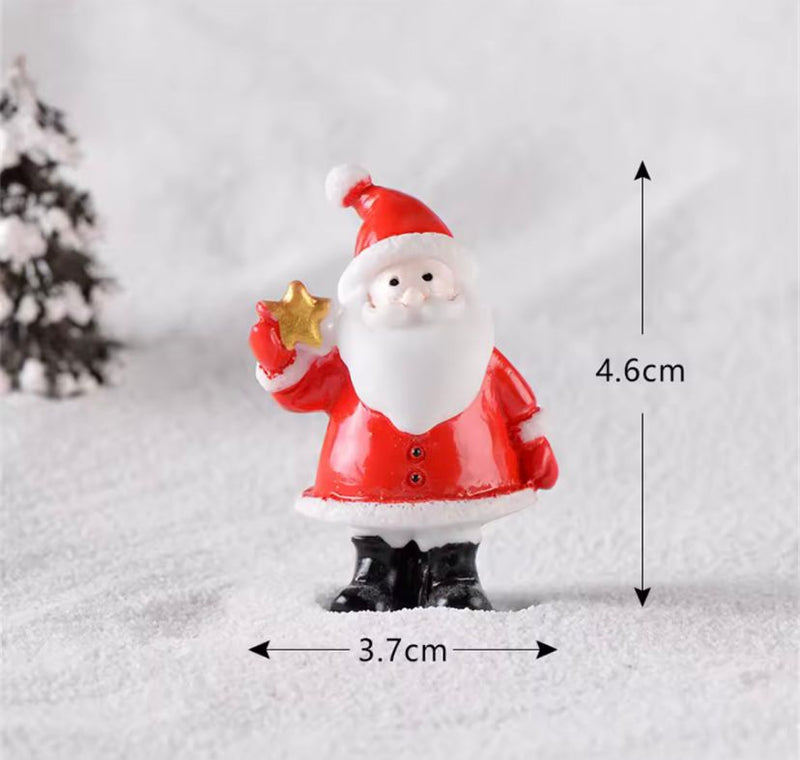 Miniaturas De Resina De Natal Papai Noel Boneco de Neve Rena Enfeite